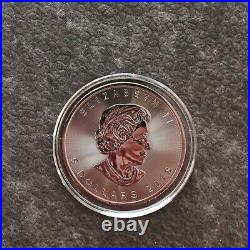 2018 1OZ Silver Canada Maple Leaf 24kt Gold gilded Black Empire ONLY 500pc #352