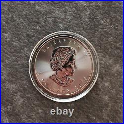 2018 1OZ Silver Canada Maple Leaf 24kt Gold gilded Black Empire ONLY 500pc #352