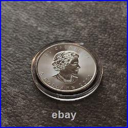 2018 1OZ Silver Canada Maple Leaf 24kt Gold gilded Black Empire ONLY 500pc #352