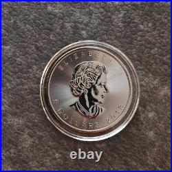 2018 1OZ Silver Canada Maple Leaf 24kt Gold gilded Black Empire ONLY 500pc #362