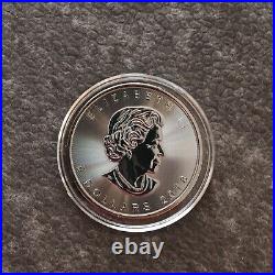 2018 1OZ Silver Canada Maple Leaf 24kt Gold gilded Black Empire ONLY 500pc #362