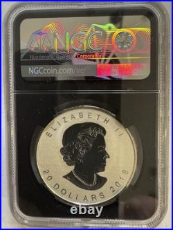 2018 1oz 9999 FINE SILVER MAPLE LEAF 30th ANNIV. 1st RELEASE NGC PF 70 REV PF