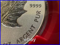 2018 1oz 9999 FINE SILVER MAPLE LEAF 30th ANNIV. 1st RELEASE NGC PF 70 REV PF