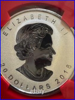 2018 1oz 9999 FINE SILVER MAPLE LEAF 30th ANNIV. 1st RELEASE NGC PF 70 REV PF