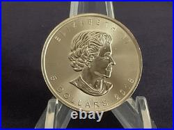 2018 1oz Silver Canadian Maple. BURNING ANIMALS LION. Box With COA