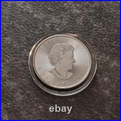 2018 1oz Silver Silver Canada Canada Maple Leaf 24kt Gold Black Empire 500 #375