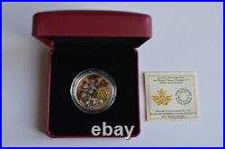 2018 $20 Fine Silver Coin Maple Leaves Brooch Coin COA + Case Canadian Mint