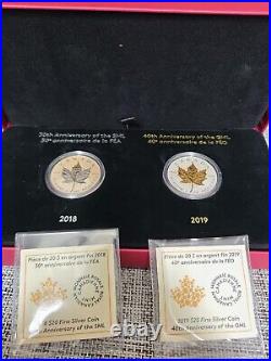 2018-2019 30th Anniversary Canadian Silver Maple Leaf Coin Set