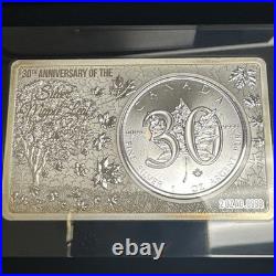 2018 30th Anniversary of the Silver Maple Leaf 3oz Silver Coin & Bar Set Box/COA