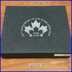2018 30th Anniversary of the Silver Maple Leaf 3oz Silver Coin & Bar Set Box/COA