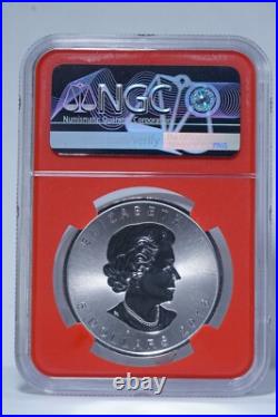 2018 CANADA. 9999 Silver Maple Leaf $5 Coin, Incuse Design, 1st Release NGC MS70