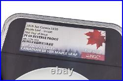 2018 Canada 3 Oz. S$50 Silver Maple Leaf Incuse NGC PF69 Reverse Proof FDOI