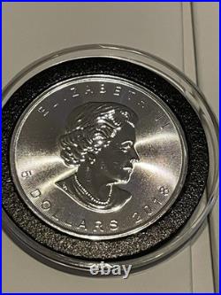 2018 Canada $5.00 Maple Leaf privy BU One Ounce. 9999