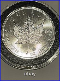 2018 Canada $5.00 Maple Leaf privy BU One Ounce. 9999