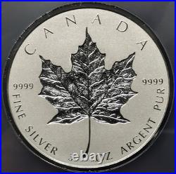 2018 Canada $50 3oz. 9999 Silver Maple Leaf 30th Anniv. NGC PF70 Reverse Proof