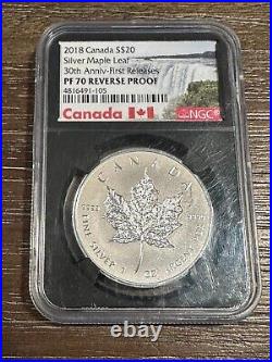 2018 Canada Maple Leaf $20 Reverse Proof NGC PF70 FDI 30th Anniversary