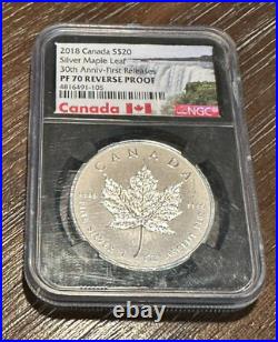 2018 Canada Maple Leaf $20 Reverse Proof NGC PF70 FDI 30th Anniversary