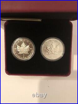 2018 Canada Silver Maple Leaf 30th Anniversary 2-coin set in OGP withCOA