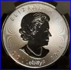 2018 Canada Silver Maple Leaf Coin Incuse Design 30th Anniversary FDOI NGC MS70