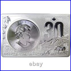 2018 Canadian Maple Leaf 30th Anniversary 3 oz Silver Coin & Bar Set