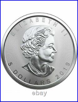 2019 1oz Canadian Silver Maple Leaf. Investment Bullion Coin. UK Insured Mailing