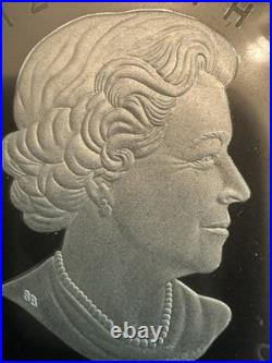 2019 2oz 9999 BLACK RHODIUM PLATED SILVER MAPLE LEAF. OGP + COA. 4000 MINTED