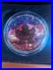 2019 $5 1oz SILVER CANADIAN MAPLE LEAF HALLOWEEN 24kt GOLD GILDED COLOURED COIN