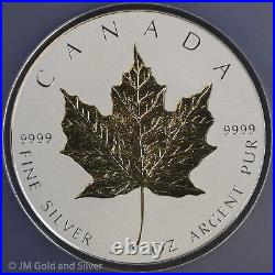 2019 $50 Canada Maple Leaf 3oz Silver Incuse Gilt NGC PF 70 40th Anniv FDOI