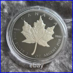 2019 Canada $10 Fine Silver Coin 2 Oz Silver Maple Leaf Ltd Edition Rhodium