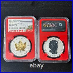 2019 Canada $20 Gilt MAPLE LEAF Incuse 40th ANNIVERSARY NGC PF69 Red