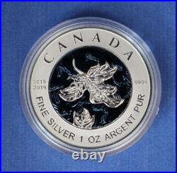 2019 Canada Silver Proof Maple Leaf 5 coin Set in Case with COA