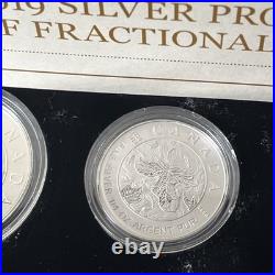 2019 Canada Silver Proof Maple Leaf 5 coin Set in Case with COA