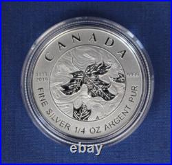 2019 Canada Silver Proof Maple Leaf 5 coin Set in Case with COA