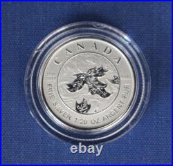 2019 Canada Silver Proof Maple Leaf 5 coin Set in Case with COA