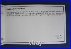 2019 Canada Silver Proof Maple Leaf 5 coin Set in Case with COA 2019 Canada Silver Proof Maple Leaf 5 coin Set in Case with COA