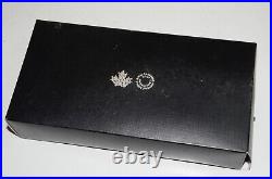 2019 Canada Silver Proof Maple Leaf 5 coin set in case with COP. + Outer Box