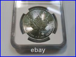 2019 Canadian Silver Maple Leaf NGC MS 68 Struck Thru Mint Error Strike Through