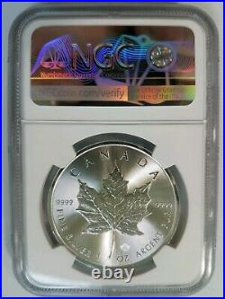 2019 Canadian Silver Maple Leaf NGC MS 69 Struck Thru Mint Error Strike Through