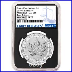 2019 Modified Proof $5 Silver Canadian Maple Leaf NGC PF70 Blue ER Label Retro C