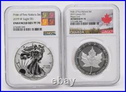 2019 NGC PF70 Pride of Two Nations Set Silver Eagle / Maple Leaf