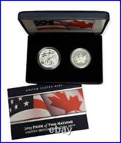 2019 Pride of Two Nations 2-Coin Limited Edition Set Silver Eagle & Maple Leaf