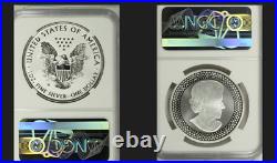 2019 Pride of Two Nations 2 Coin Set Silver Eagle & Maple Leaf NGC PF70