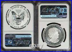 2019 Pride of Two Nations 2pc Set Eagle & Maple Leaf NGC PF 70 SKU-X1357