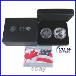 2019 Pride of Two Nations $5 Canada Maple Leaf + $1 US Silver Eagle