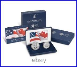 2019 Pride of Two Nations Limited Edition Two-Coin Set Silver Eagle Maple Leaf