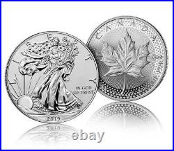2019 Pride of Two Nations Limited Edition Two-Coin Set Silver Eagle Maple Leaf