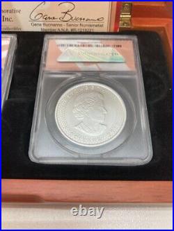 2019 Pride of Two Nations Set Silver Eagle & Maple Leaf ANACS PR70 First Day