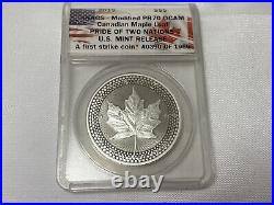 2019 Pride of Two Nations Set Silver Eagle & Maple Leaf ANACS PR70 RP70 DCAM