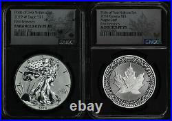 2019 Pride of Two Nations Silver Eagle & Maple Leaf Set NGC PF-70 First Release