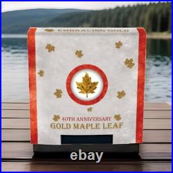 2019 Solomon Islands $5 Gold Maple Leaf 2 Oz Silver Coin With 0.2g Gold Leaf